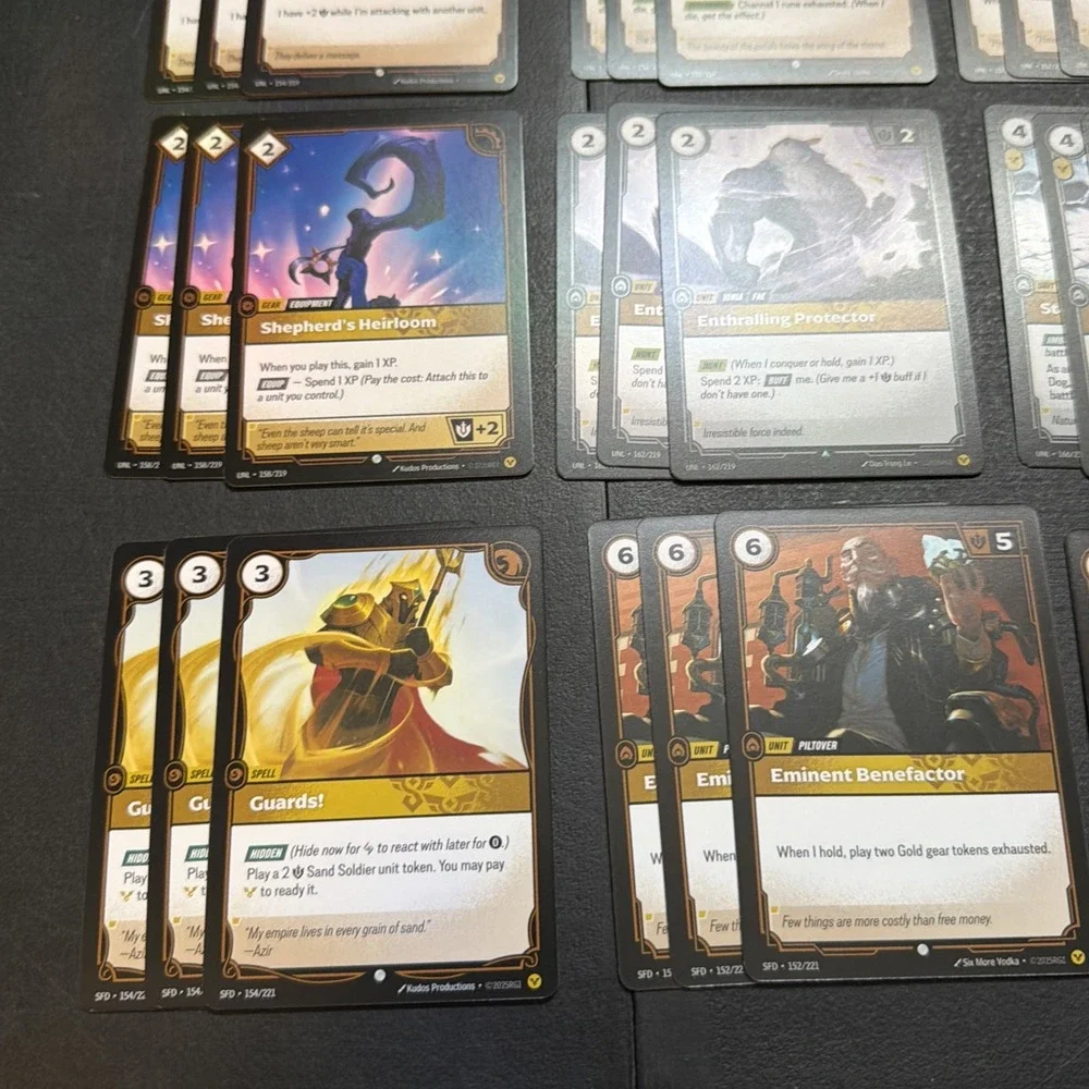 Riftbound Yellow Playset Lot 48 Cards Total Order Rune UNL & SFD